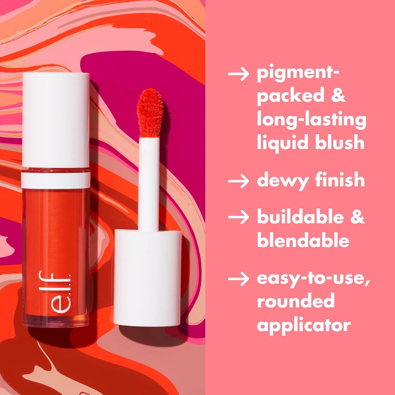 imageelf Camo Liquid Blush Longlasting Liquid Blush For Highpigment Color Creates A Soft Dewy Finish Vegan ampamp Crueltyfree BoldFaced LilacCoral Crush
