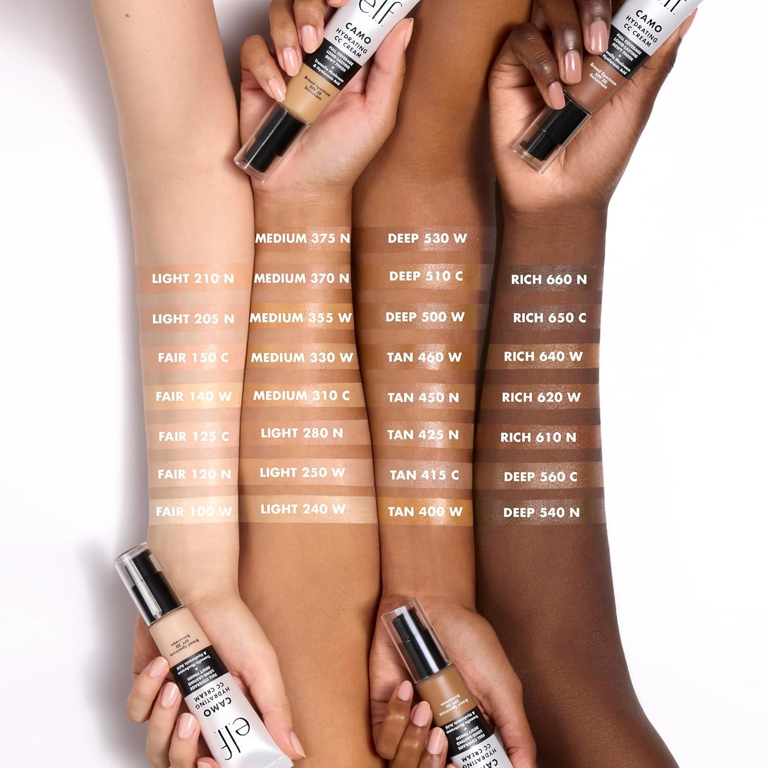 imageelf Hydrating Camo CC Cream SPF 30 Color Correcting Full Coverage Foundation For A Dewy Finish Vegan ampamp CrueltyFree Deep 500 WTan 460 W