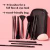 imageelf Full Face ampamp Eye Makeup Brush Set with Travel Case 11 Face ampamp Eye Brushes For Creating A Full Face Makeup Look Vegan ampamp CrueltyFree