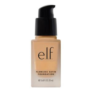 imageelf Flawless Satin Foundation Lightweight ampamp Medium Coverage SemiMatte Finish Vegan ampamp CrueltyFree Alabaster 068 Fl Oz 20mLBuff