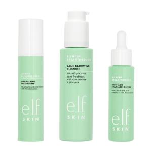 imageelf SKIN Blemish Breakthrough Routine Set of 3 Includes Calming Water Cream Clarifying Cleanser ampamp TripleAcid Resurfacing Serum