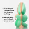 imageelf Angled Silicone Face Sponge Angled Design For Cream ampamp Liquid Blush Bronzer Foundation ampamp Concealer Vegan ampamp Crueltyfree1 Count Pack of 1