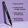 imageelf H2O Proof Eyeliner Pen Felt Tip Waterproof LongLasting HighPigmented Liner For Bold Looks Vegan ampamp CrueltyFree Jet Black 002 Fl OzDeep Brown