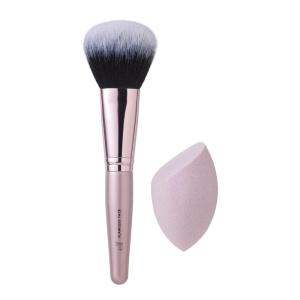 imageelf Complexion Brush ampamp Sponge Duo 2Step Face Sponge ampamp Makeup Brush Kit For Creating A Flawless Complexion Vegan ampamp CrueltyFree