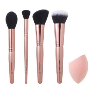 imageelf Complexion Essentials Brush ampamp Sponge Set Concealer Powder Blush ampamp Highlighter Brushes ampamp Total Face Sponge Vegan ampamp CrueltyFree