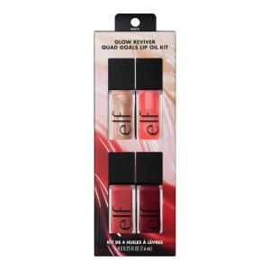 imageelf Glow Reviver Quad Goals Lip Oil Kit Lip Gloss For A HighGloss Finish ampamp Sheer Wash Of Color NonSticky Vegan ampamp CrueltyFree 4 GlossesQuad Goals Lip Oil Kit