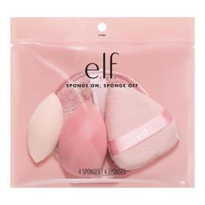 imageelf Sponge On Sponge Off Kit FourPiece Makeup Sponge Set For Flawlessly Applying Blending ampamp Removing Face Makeup Vegan ampamp CrueltyFree