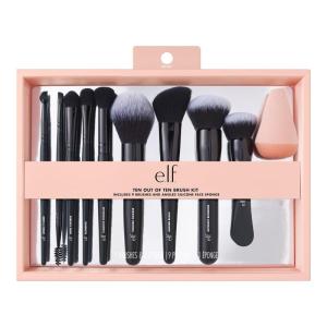 imageelf Ten Out Of Ten Brush Set 10 Piece Brush Kit Brushes For Face Makeup Eyes Brows ampamp More Made With Synthetic Bristles Vegan ampamp CrueltyFree