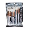 imageelf Rose Gold Travel Brush Kit On The Go Flawless Versatile Soft Synethic Conceals Blends Highlights Shades Contours Sculpts Defines Includes Brushes For Concealer 1 Oz 4 Count