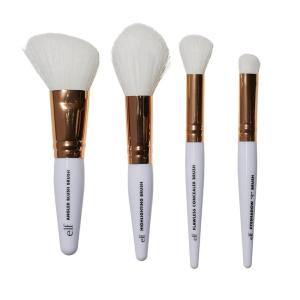 imageelf Rose Gold Travel Brush Kit On The Go Flawless Versatile Soft Synethic Conceals Blends Highlights Shades Contours Sculpts Defines Includes Brushes For Concealer 1 Oz 4 Count